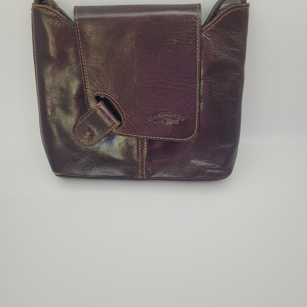 Rich Dark Brown Leather Crossbody Bag